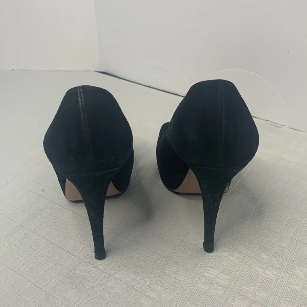 Prada black peep toe heels size 36